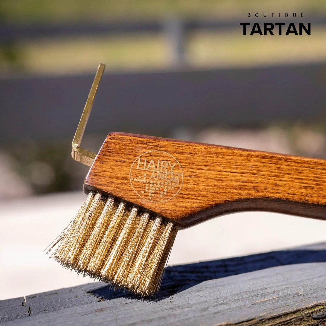 Copper Bristle Wooden Hoof Pick