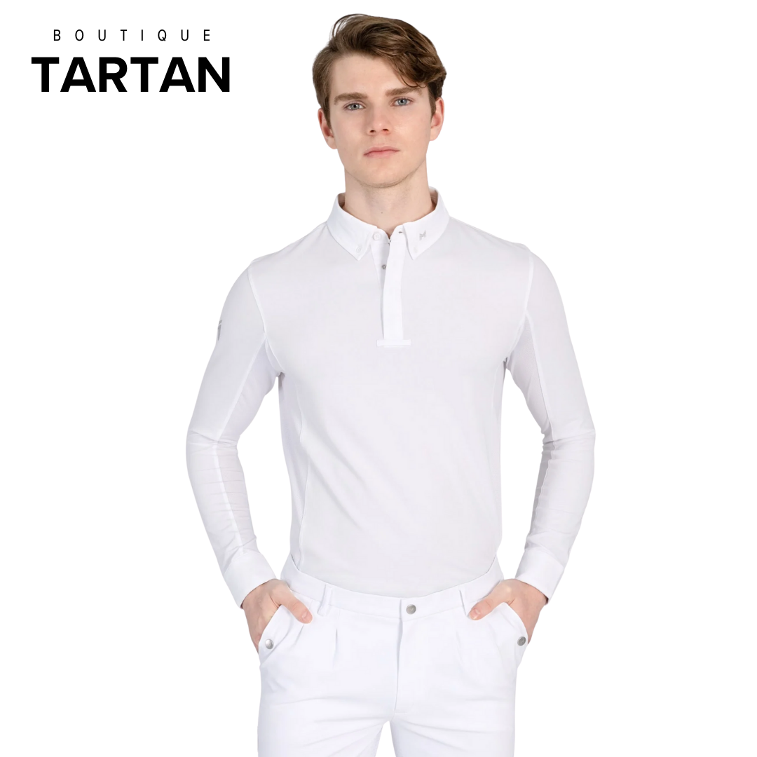 Focus Long Sleeve Competition Shirt (White)