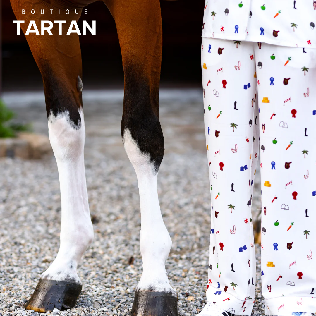 Horse Girl Dreams PJ Set | Classic White