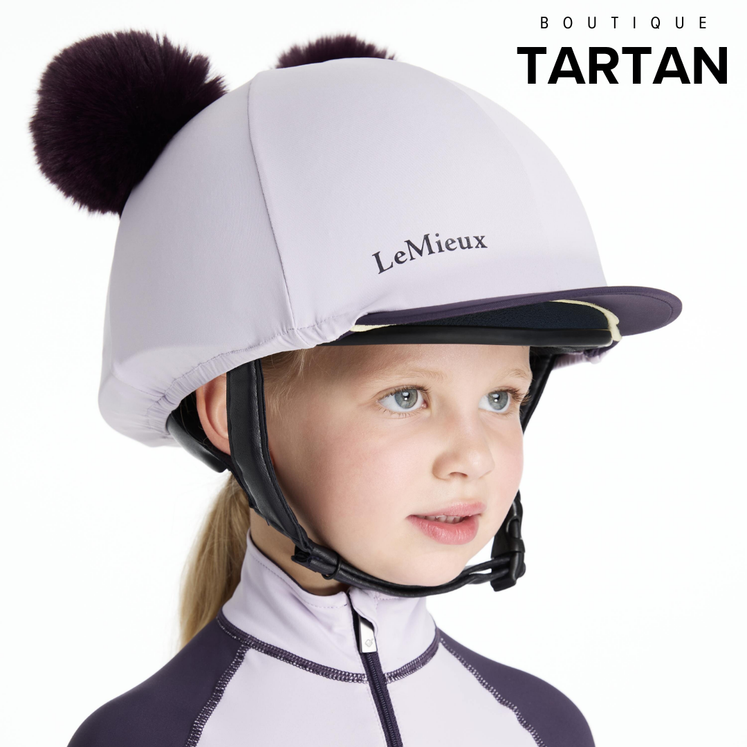 Mini Double Pom Hat Silk Lilac