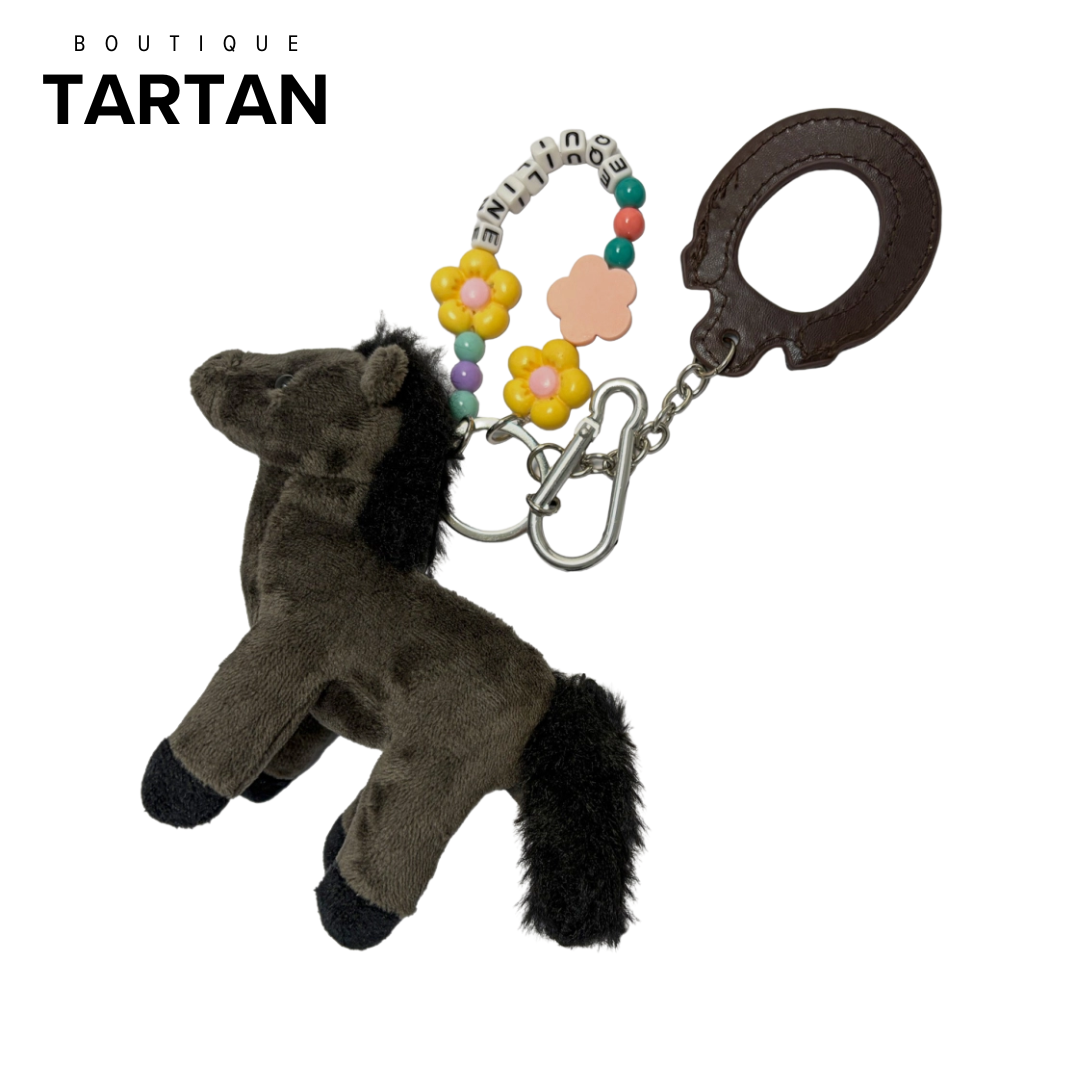 Peluche cheval porte-bonheur