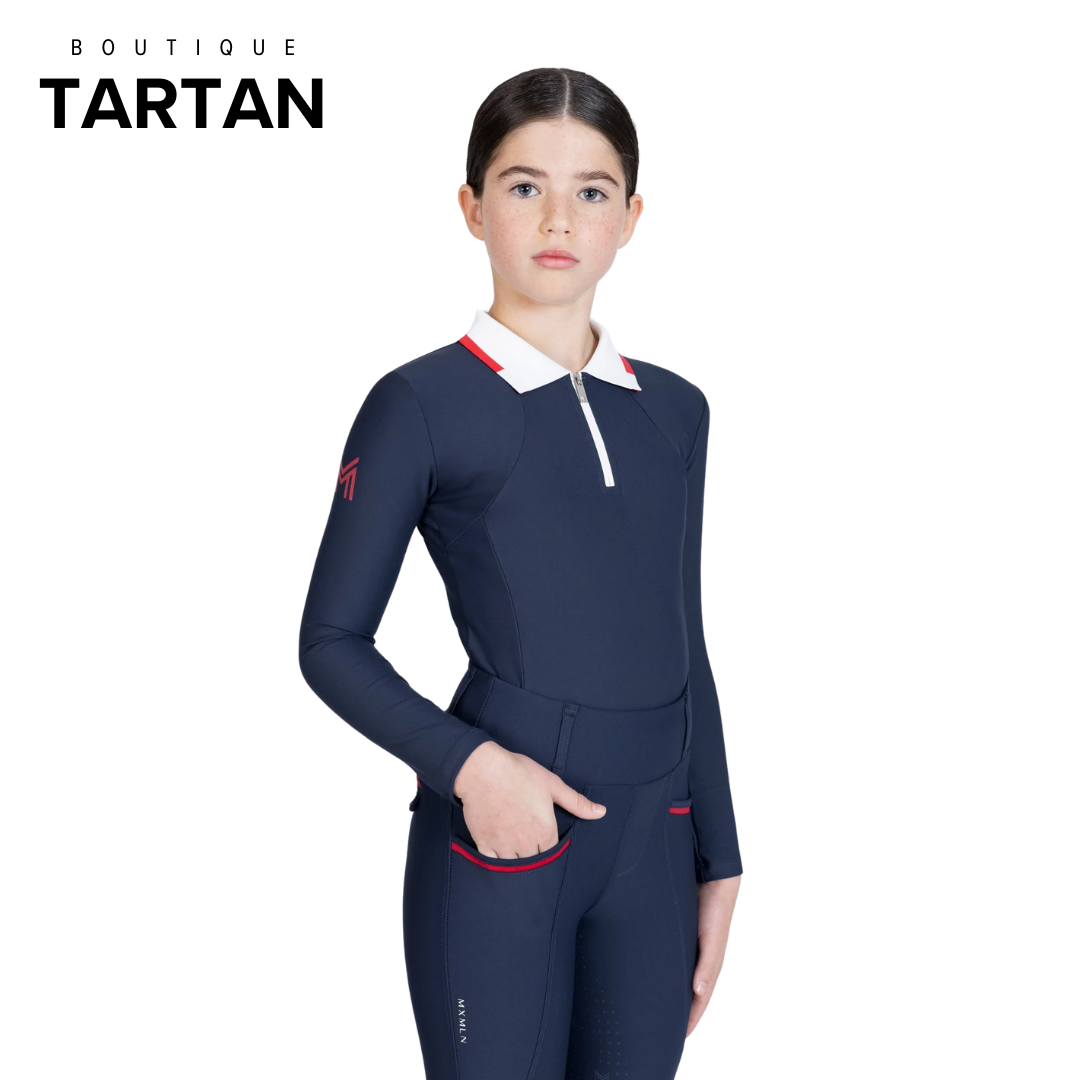 YR Concept Long Sleeve Polo Shirt (Navy)