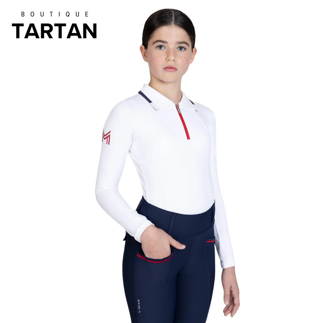YR Concept Long Sleeve Polo Shirt (White)