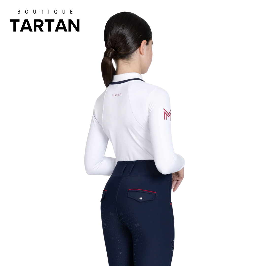YR Concept Long Sleeve Polo Shirt (White)