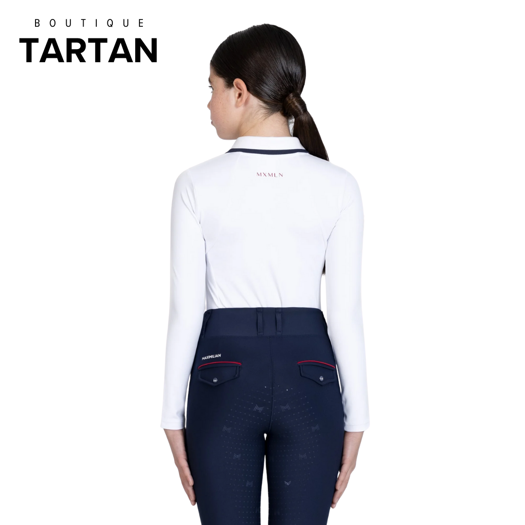 YR Concept Long Sleeve Polo Shirt (White)