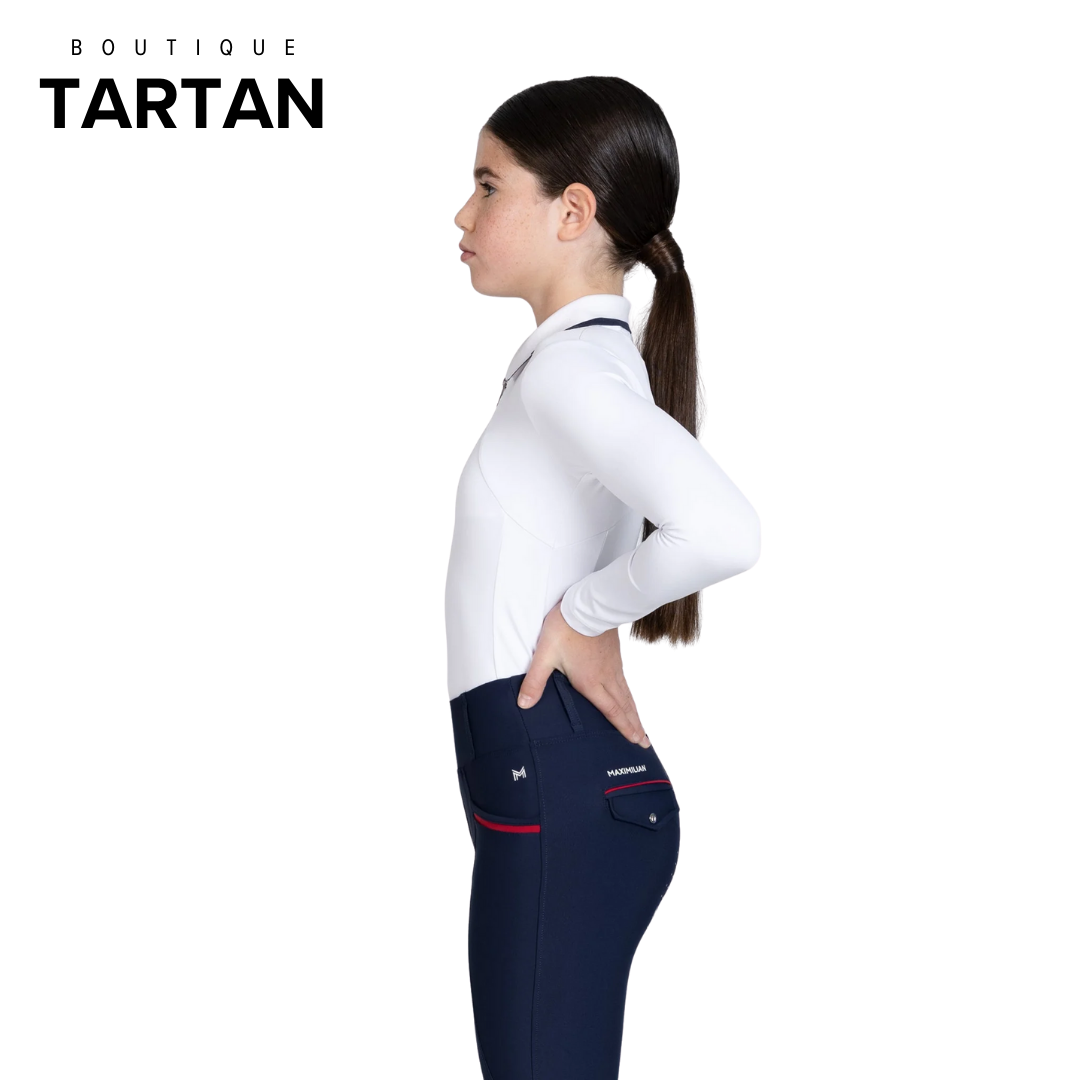 YR Concept Long Sleeve Polo Shirt (White)