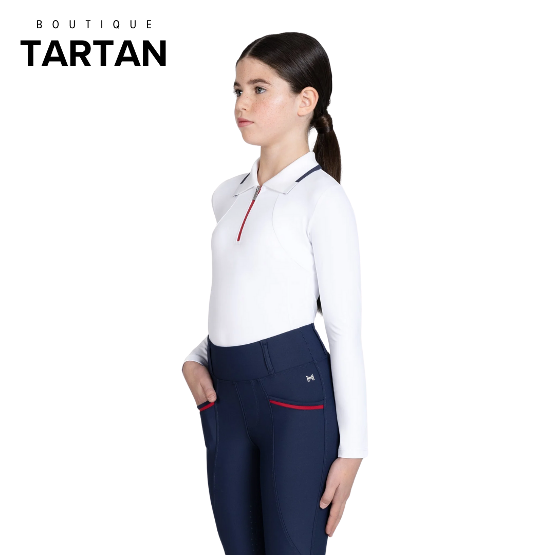 YR Concept Long Sleeve Polo Shirt (White)