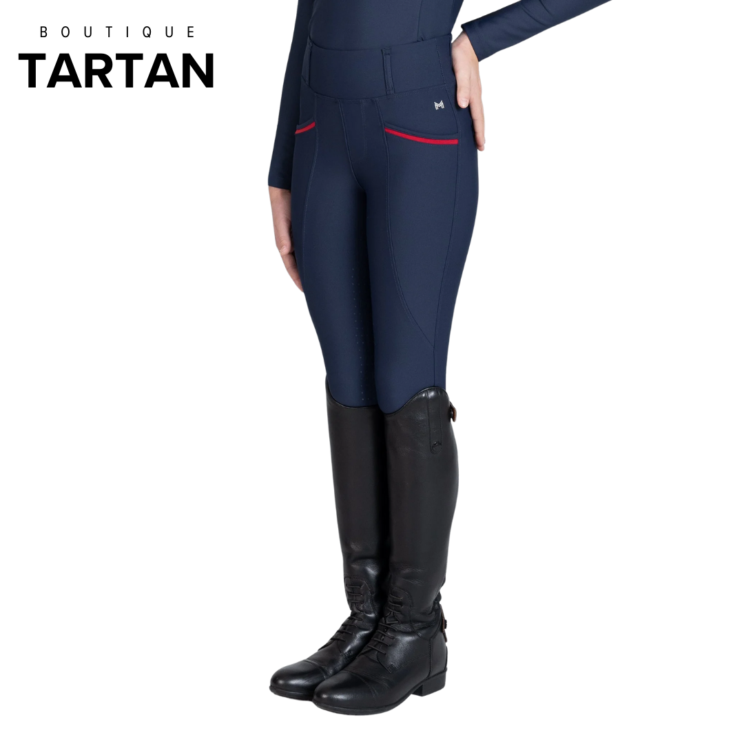 YR Pro Riding Leggings (Navy/Red)