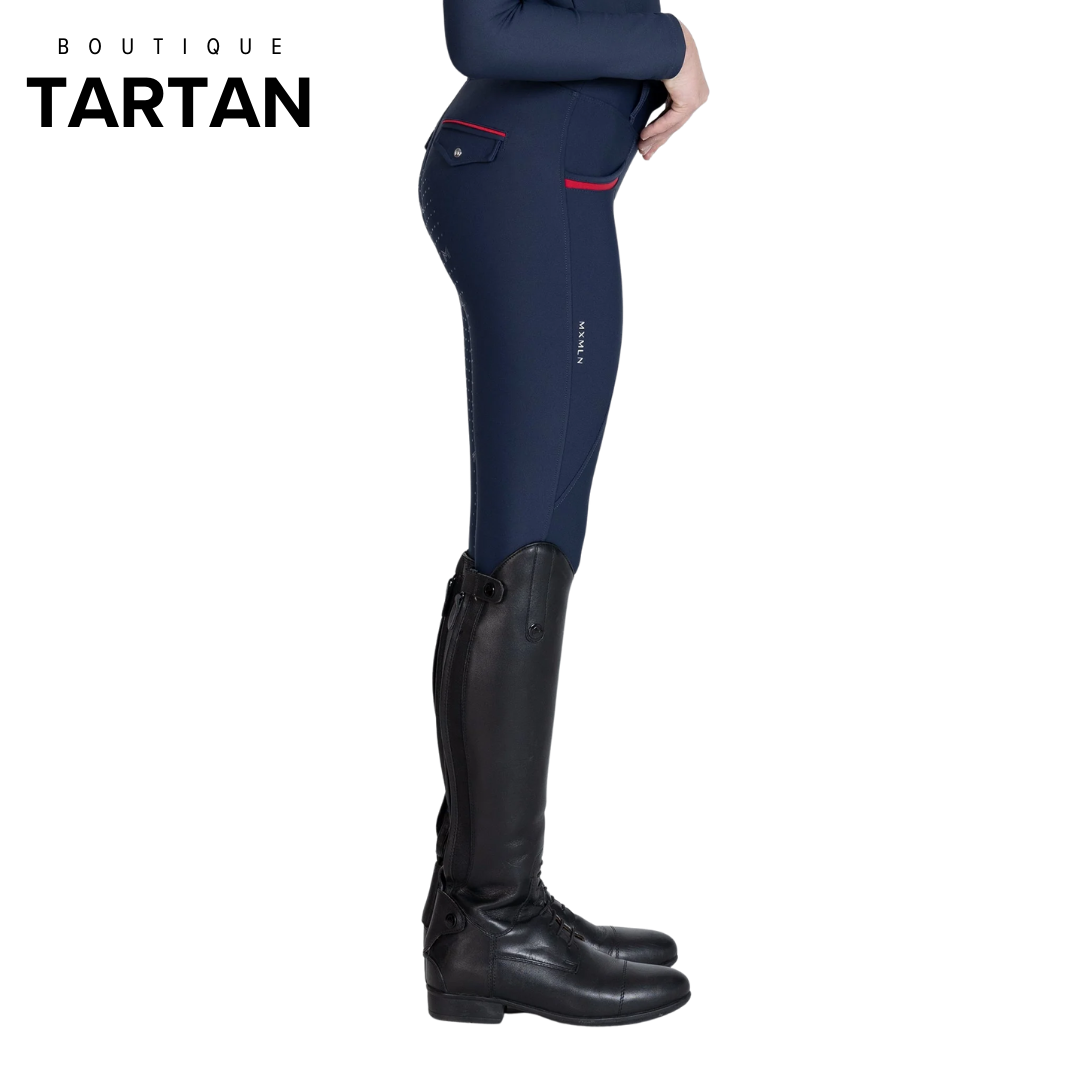 YR Pro Riding Leggings (Navy/Red)