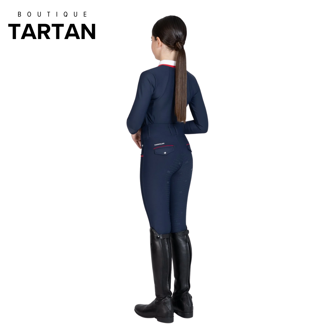 YR Pro Riding Leggings (Navy/Red)