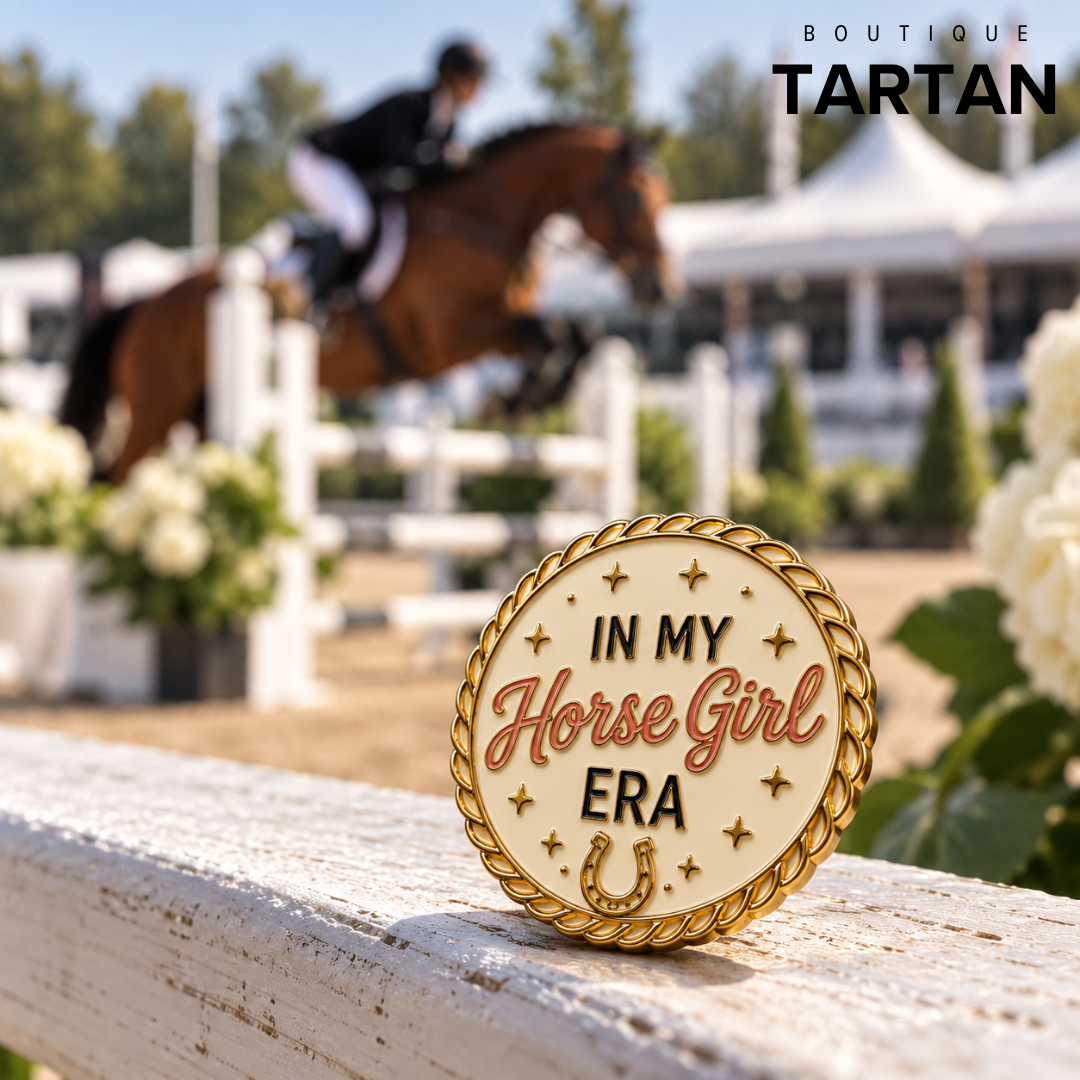 Enamel Number Pins for Horse Shows | TARTAN PINS - IN MY HORSE GIRL ERA