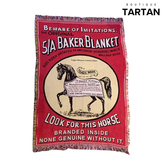 5/A Baker® Afghan 50" x 70" Baker Logo