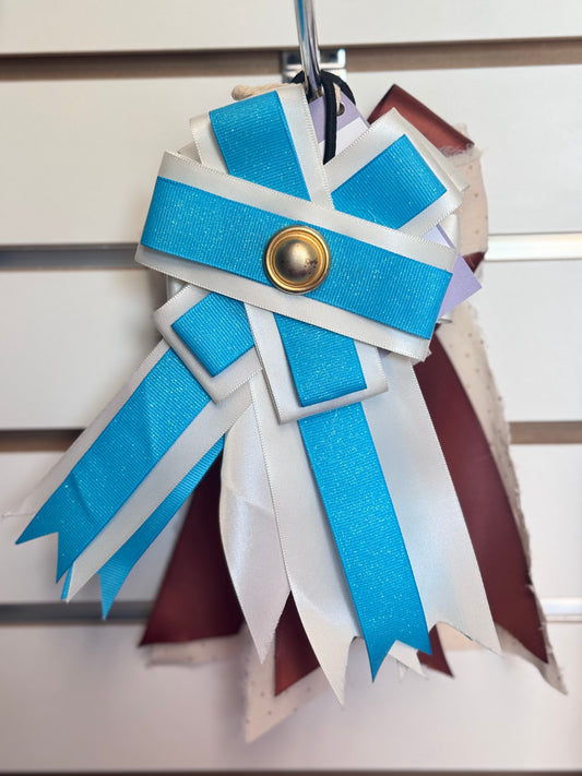 Boucles d’or Show Bows Petrol Blue & Cream