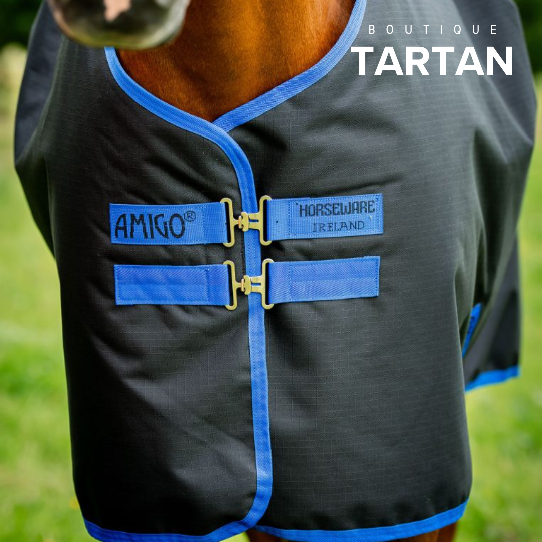 Amigo® Ripstop 900D Plus Turnout 200g (Dynasty Green/Navy & Silver)