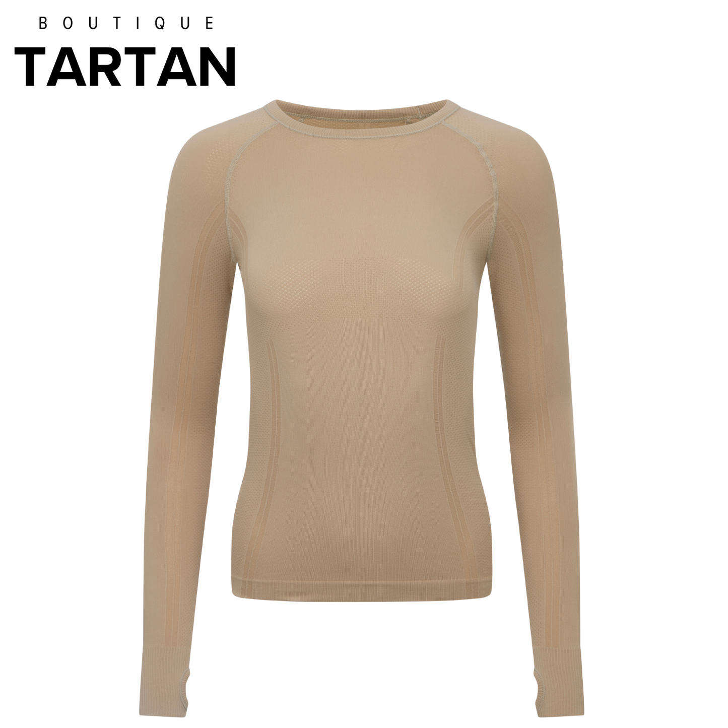 Britney Seamless Long Sleeve Top Almond