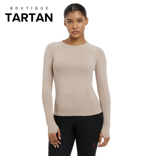 Britney Seamless Long Sleeve Top Almond