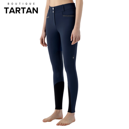 CRYSTALEK - High-waisted BLUE knee grip breeches