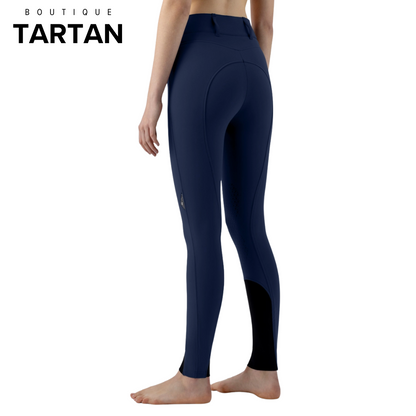 CRYSTALEK - High-waisted BLUE knee grip breeches