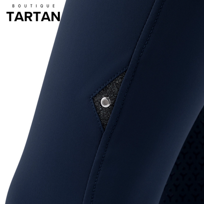 CRYSTALEK - High-waisted BLUE knee grip breeches