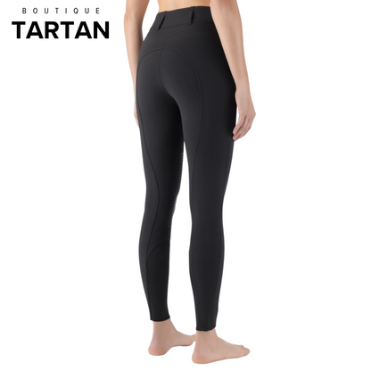 CRYSTALEK - High-waisted BLACK knee grip breeches