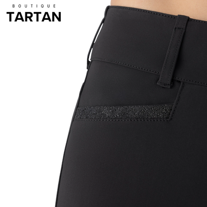 CRYSTALEK - High-waisted BLACK knee grip breeches