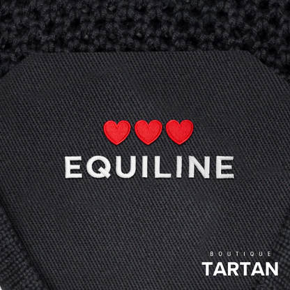 CUPIDO - Black knitted ear net with embroidered hearts