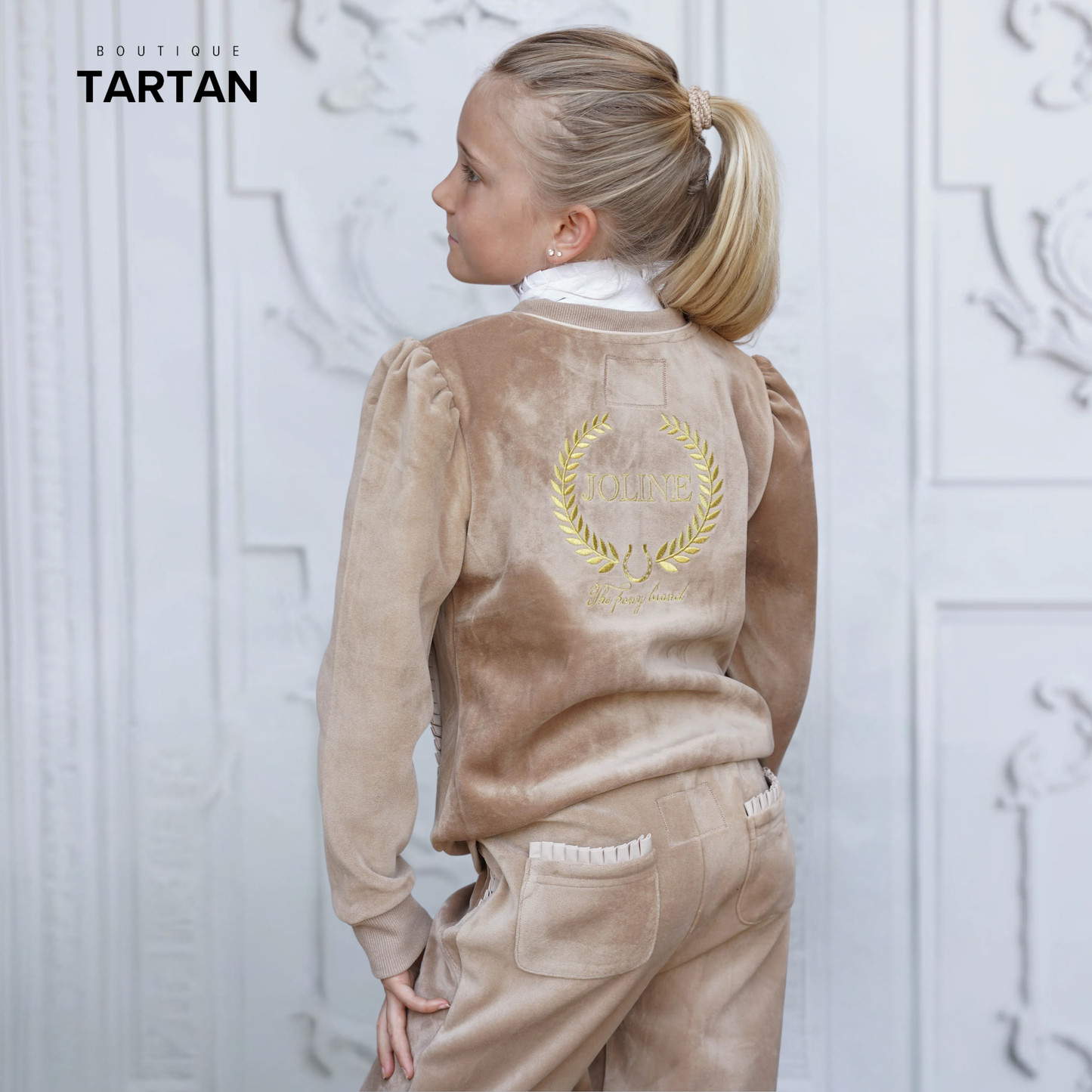 Cardigan en velour Beige