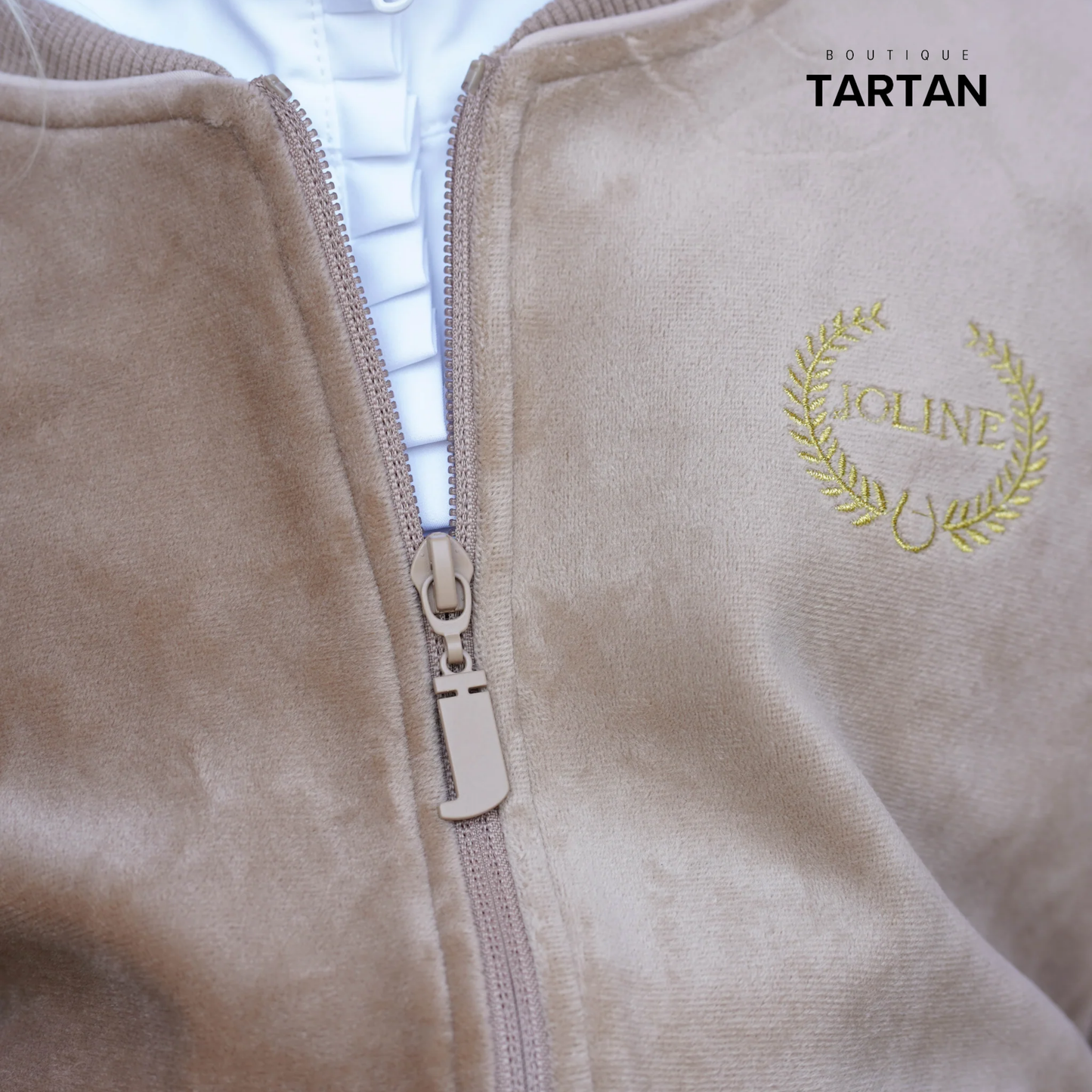 Cardigan en velour Beige