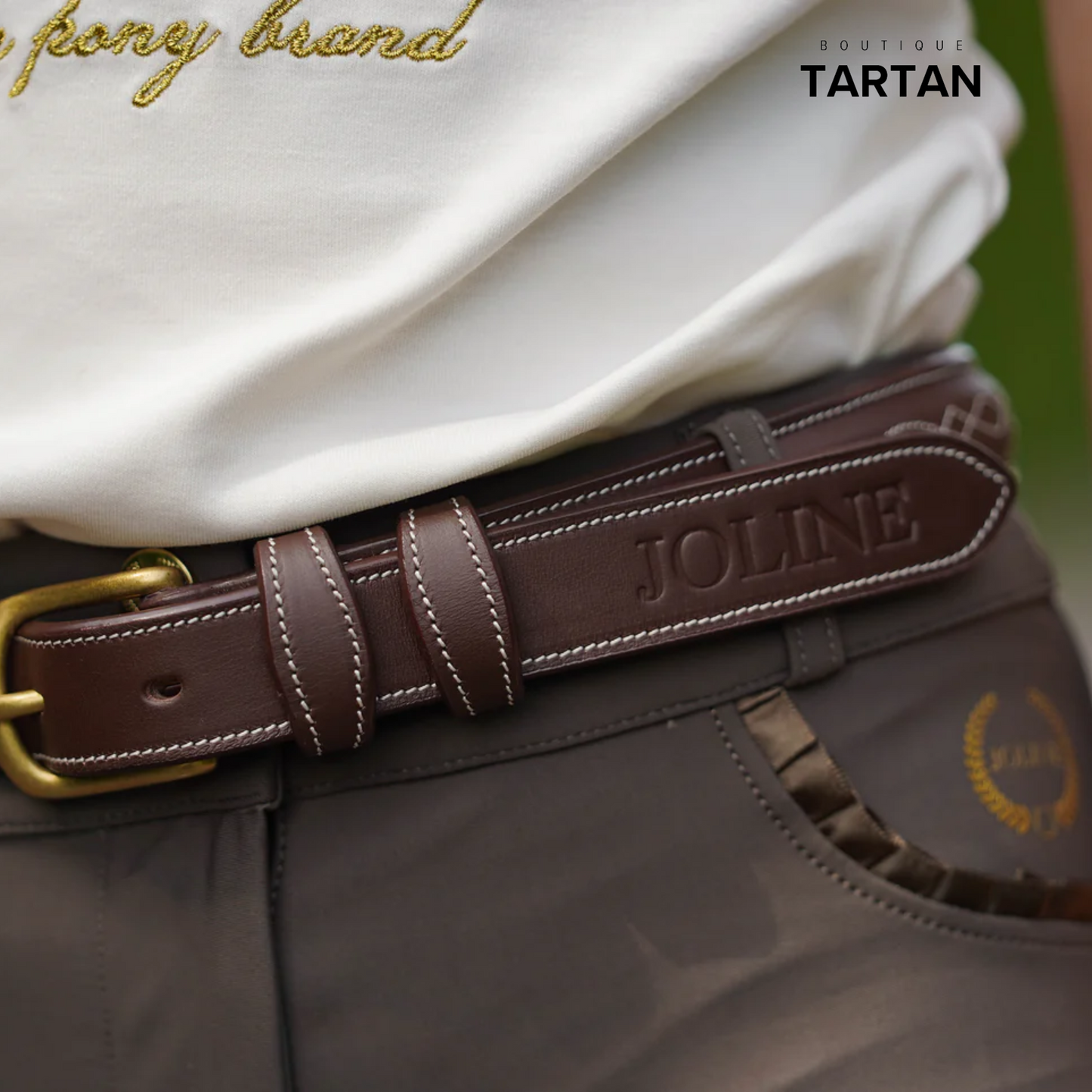 Ceinture à mors en cuir