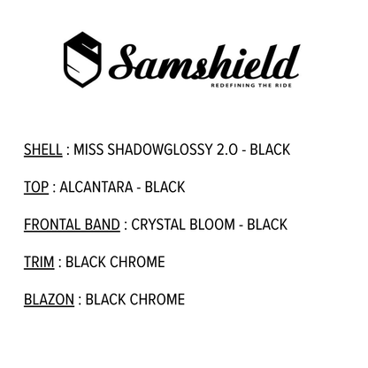Custom | Miss 2.0 Shadowmatt - Crystal Bloom Frontal Band | Black