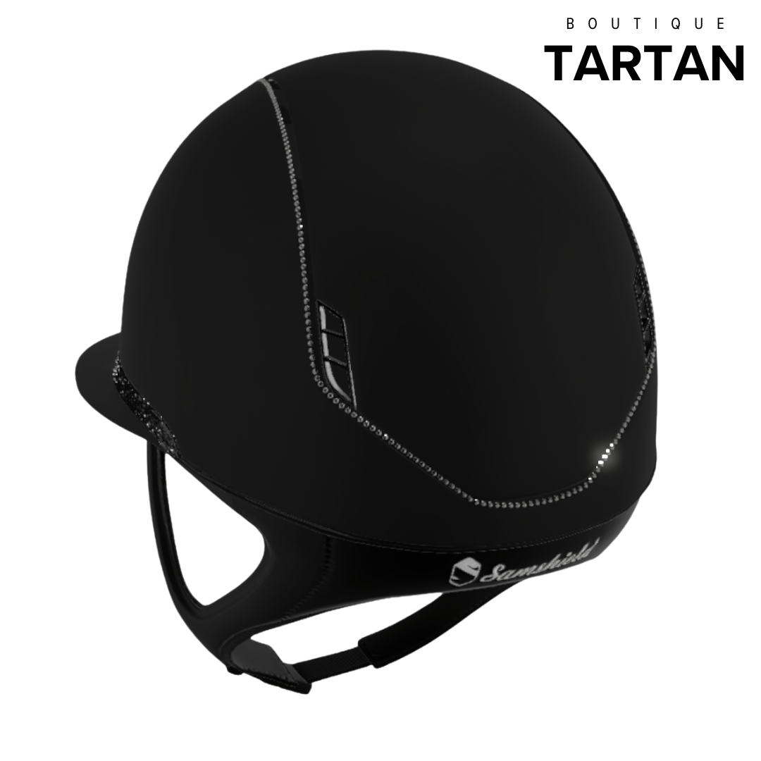 Custom | Miss 2.0 Shadowmatt - Crystal Fabric Blazon/Frontal Band 300 SW Jet Hematite | Black