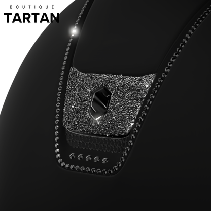 Custom | Miss 2.0 Shadowmatt - Crystal Fabric Blazon/Frontal Band 300 SW Jet Hematite | Black