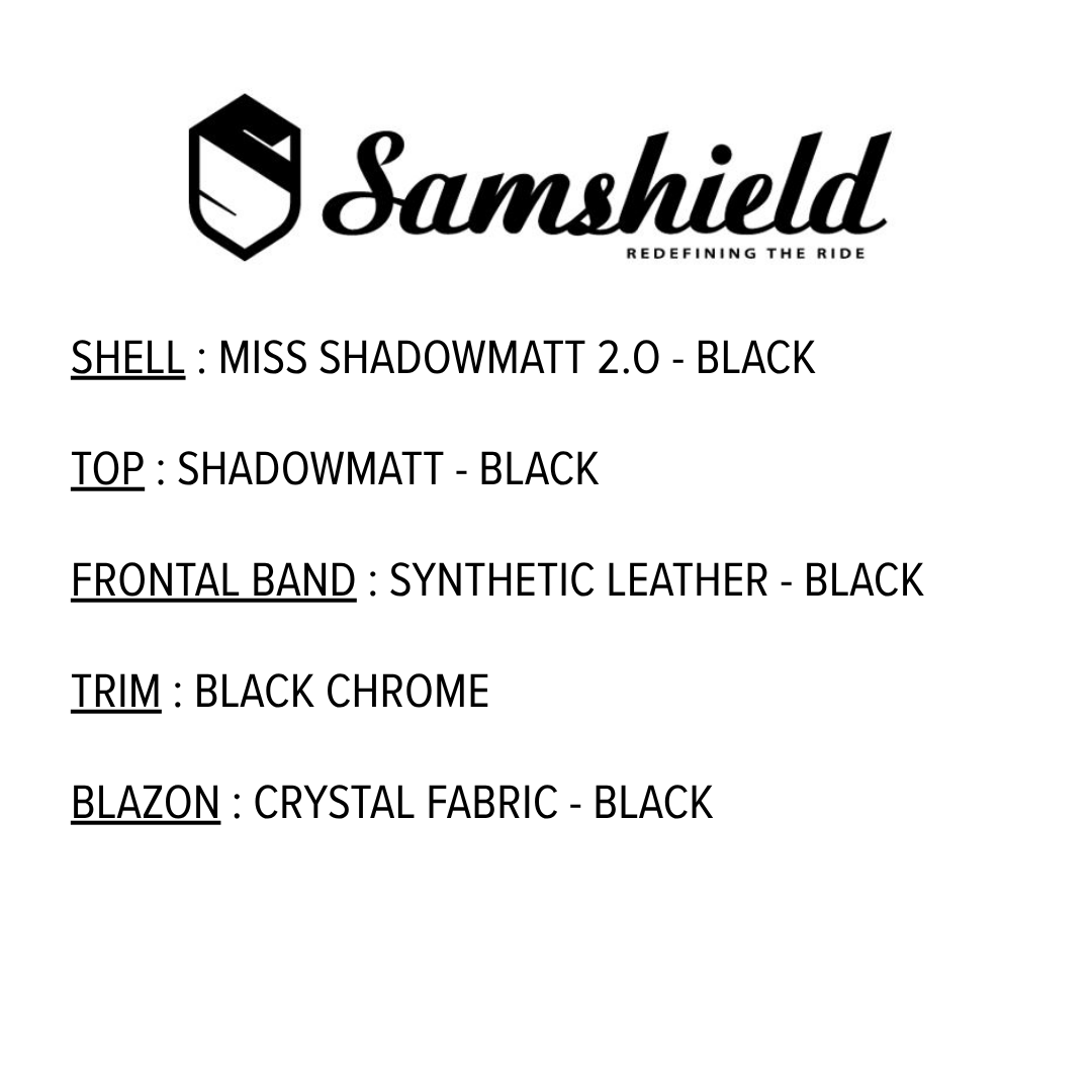 Custom | Miss 2.0 Shadowmatt - Crystal Fabric Black Blazon | Black