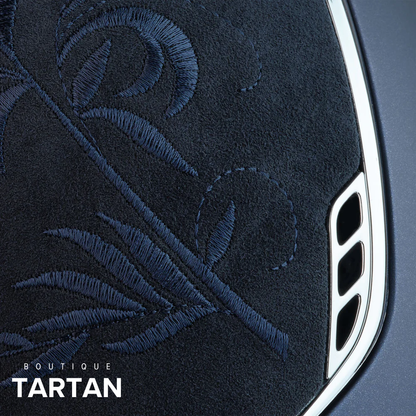 Custom | Miss 2.0 Shadowmatt Flower Embroidery | Navy | Silver Trim