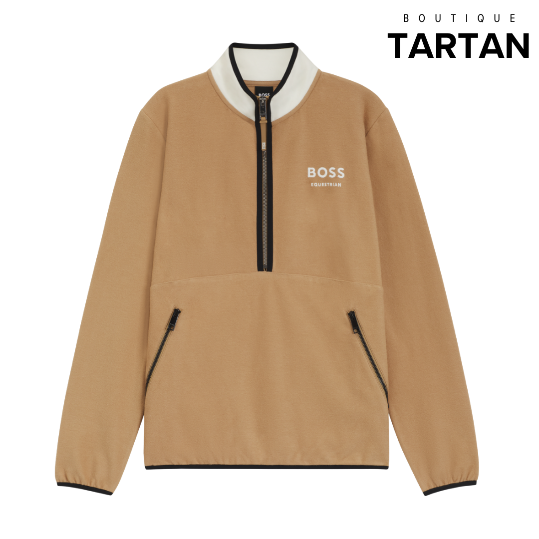 Fedora Half Zip Felpa Camel