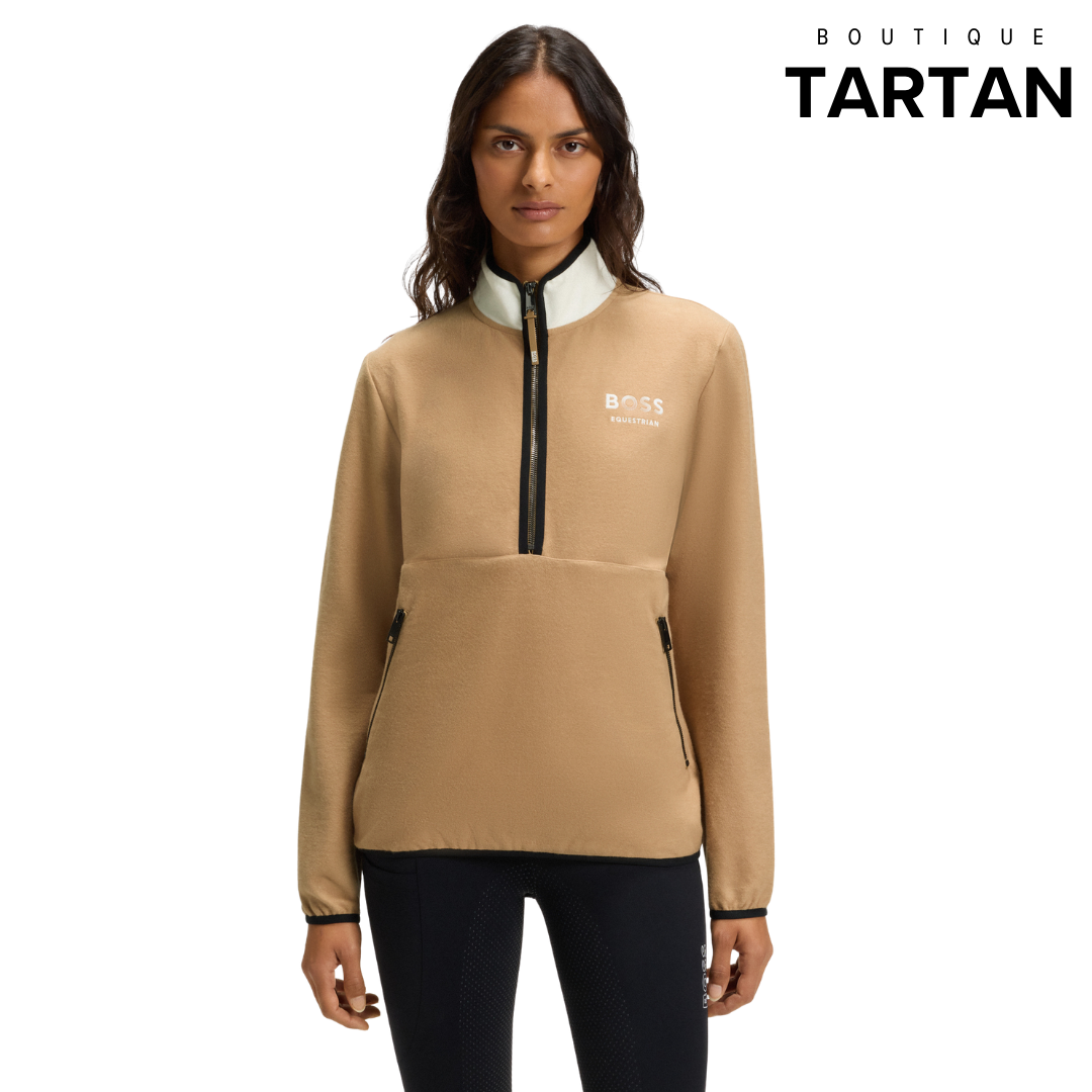 Fedora Half Zip Felpa Camel