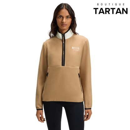 Fedora Half Zip Felpa Camel