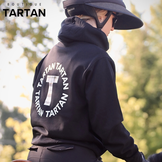 Tartan Essential Hoodie | Black