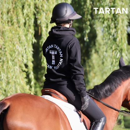 Tartan Essential Hoodie | Black