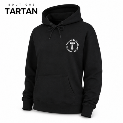 Tartan Essential Hoodie | Black