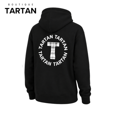 Tartan Essential Hoodie | Black