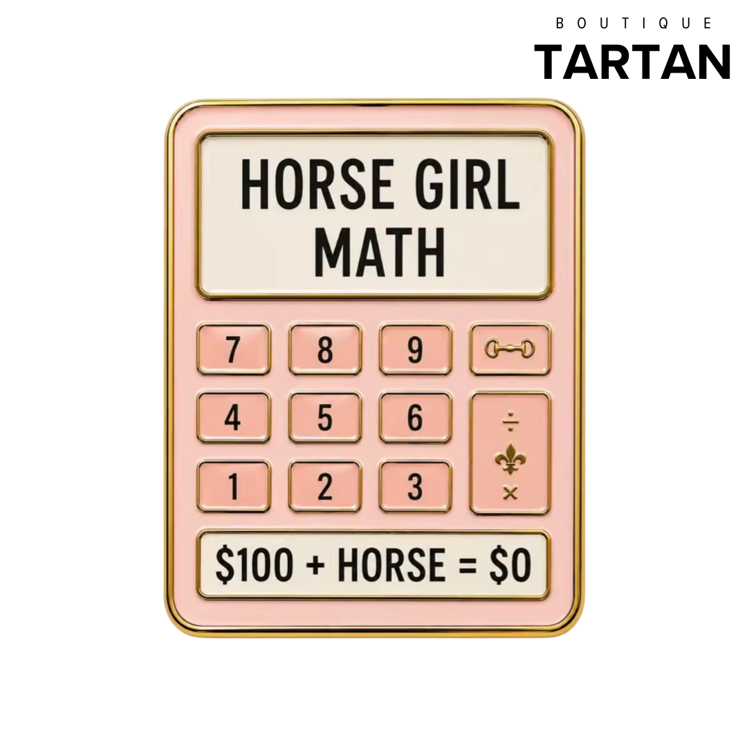 Enamel Number Pins for Horse Shows | TARTAN PINS - HORSE GIRL MATH