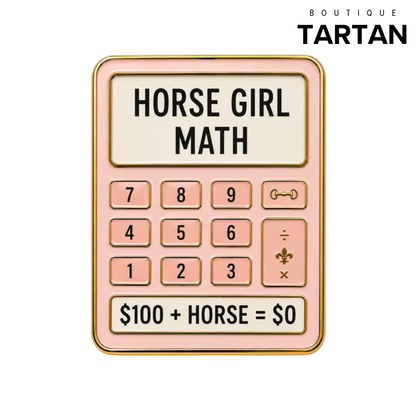 Enamel Number Pins for Horse Shows | TARTAN PINS - HORSE GIRL MATH