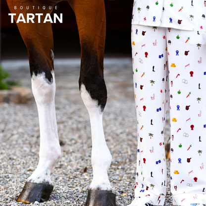 Horse Girl Dreams PJ Set | Classic White