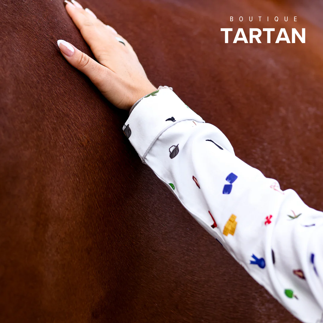 Horse Girl Dreams PJ Set | Classic White