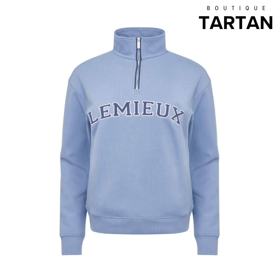 Kelsie Quarter Neck Sweat Powder Blue