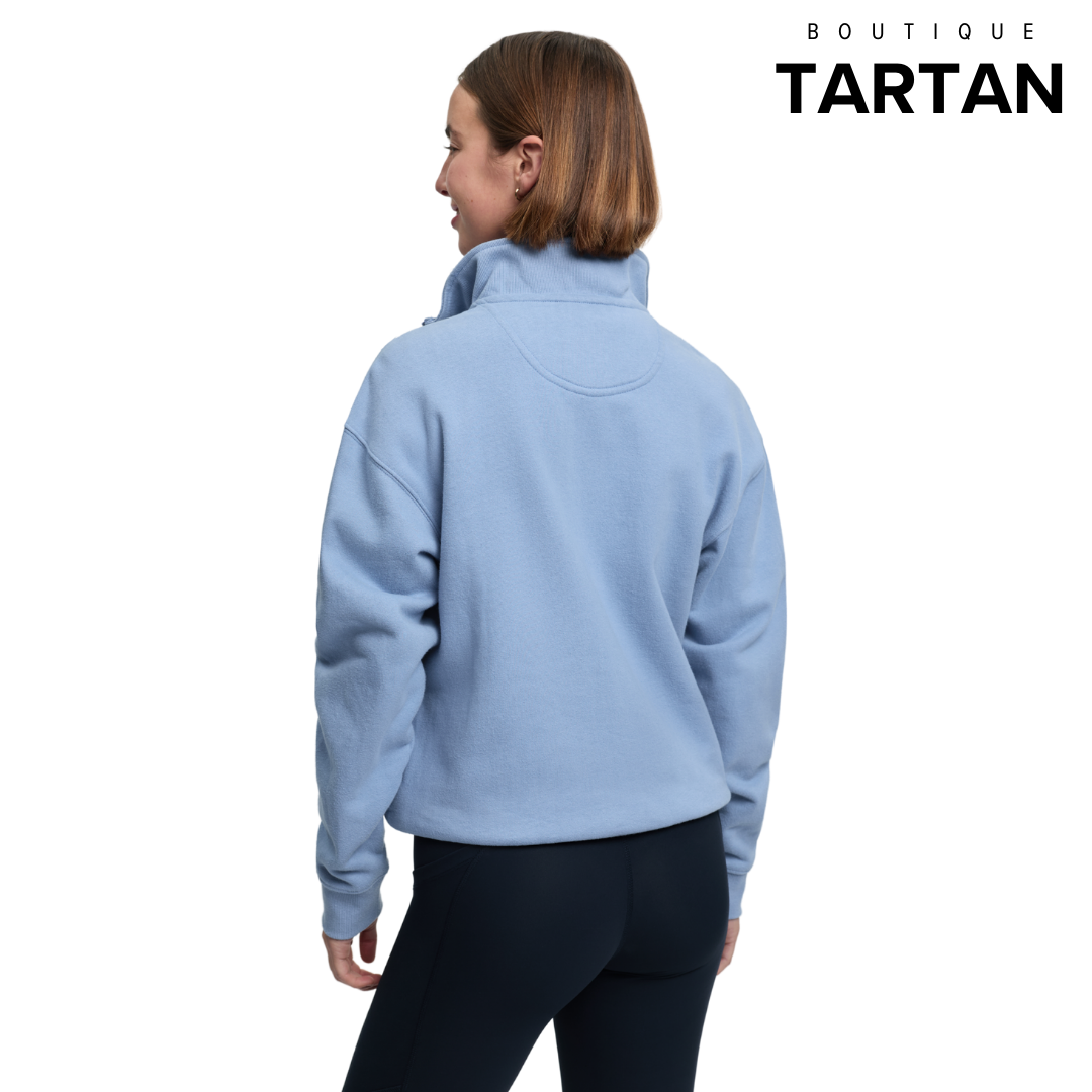 Kelsie Quarter Neck Sweat Powder Blue