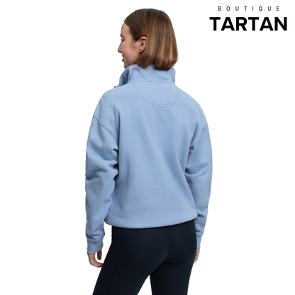 Kelsie Quarter Neck Sweat Powder Blue