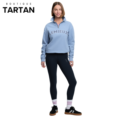 Kelsie Quarter Neck Sweat Powder Blue