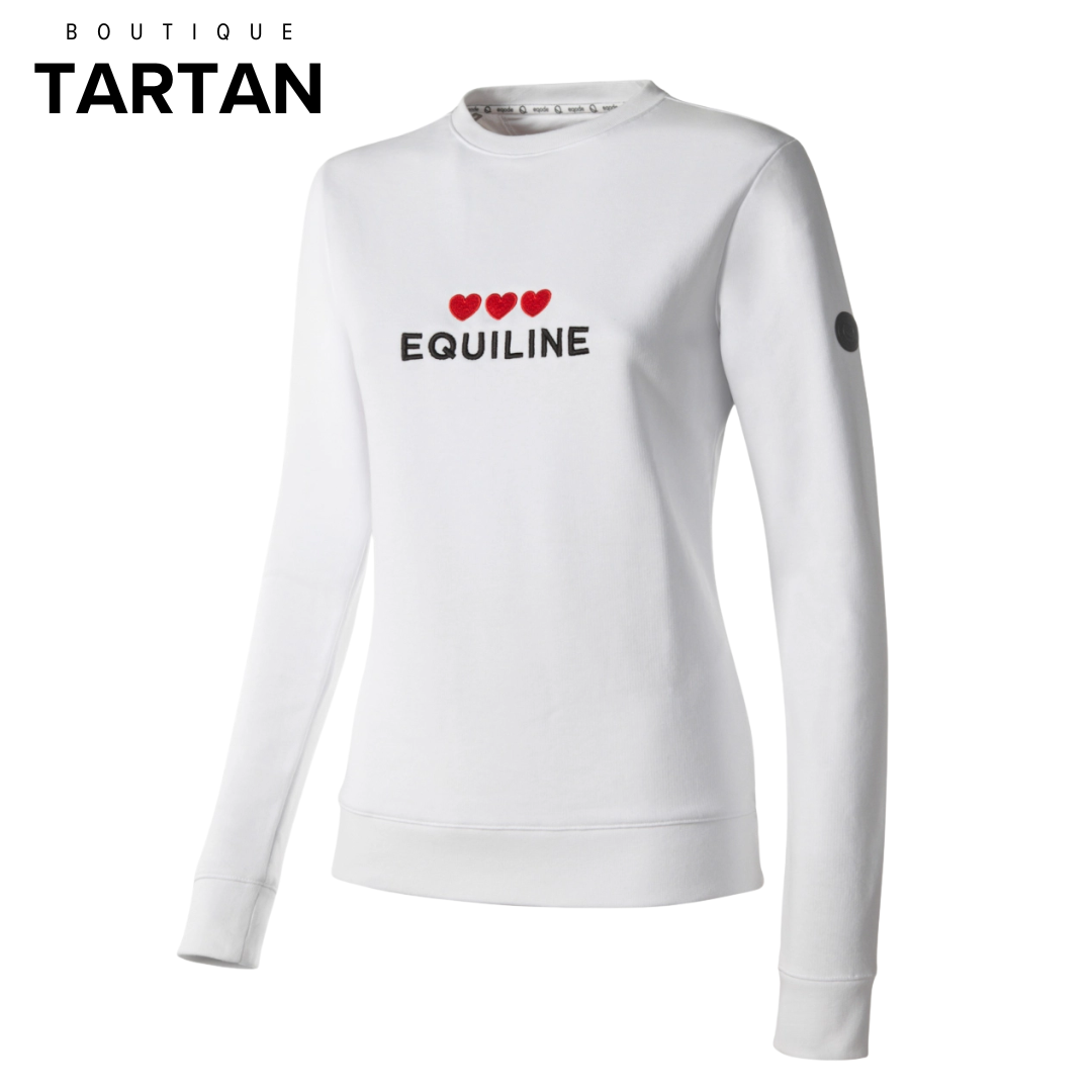 LOVE - Sweatshirt blanc avec cœurs pour femmes